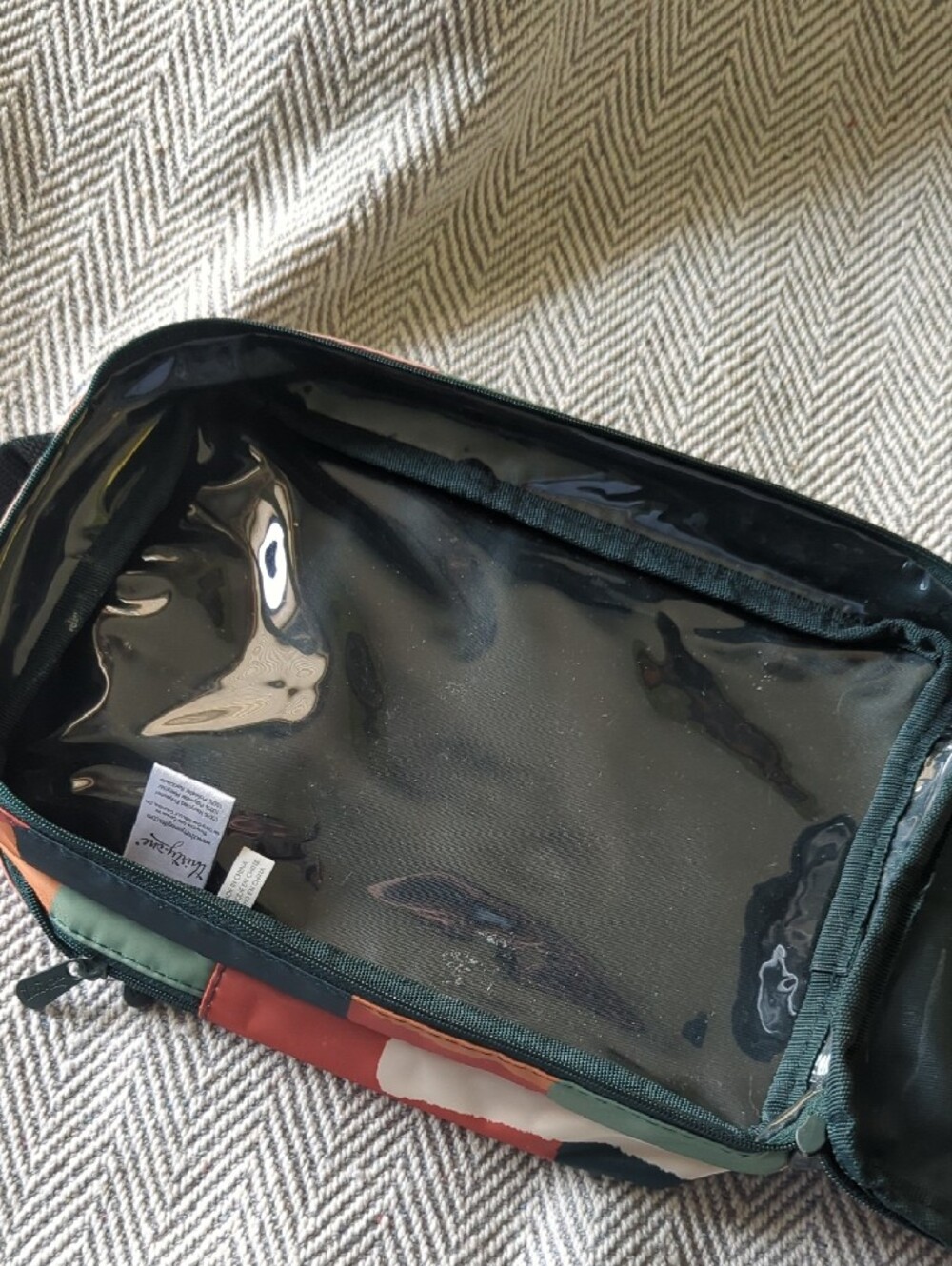 thirty-one Colorblock Zipper Pouch in Rust, Black & Olive - Picture 4 of 5